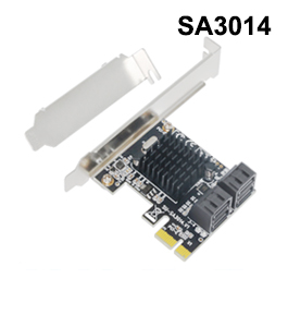 Ubit 4-Port SATA III 6Gbps PCIe Controller SATA Card(SA3014)